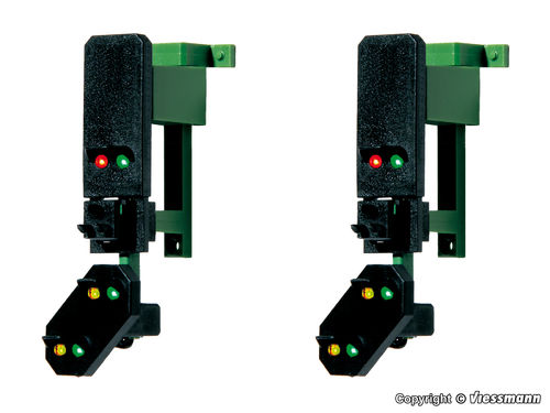 Viessmann4752 H0 Blocksignalköpfe mit Vorsignal und Multiplex- Technologie, 2 Stück