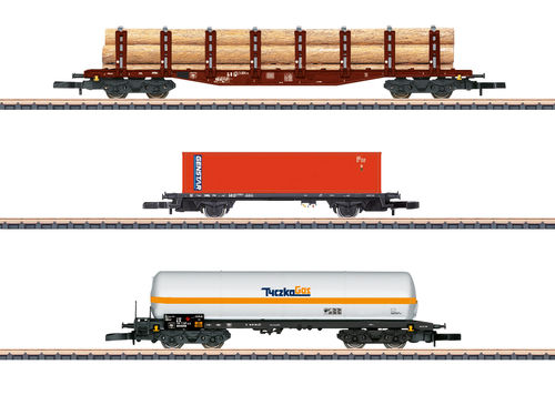 Märklin Z 82596 Güterwagen-Set mit gemischten Ladungen