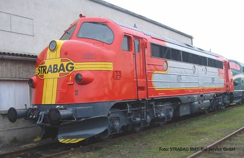 Piko 37451 G Sound-Diesellokomotive NOHAB Strabag V, inkl. PIKO Sound-Decoder