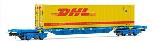 Electrotren H0 RENFE 4-achsiger Containerwaggon MMC3 mit 45-Container DHL